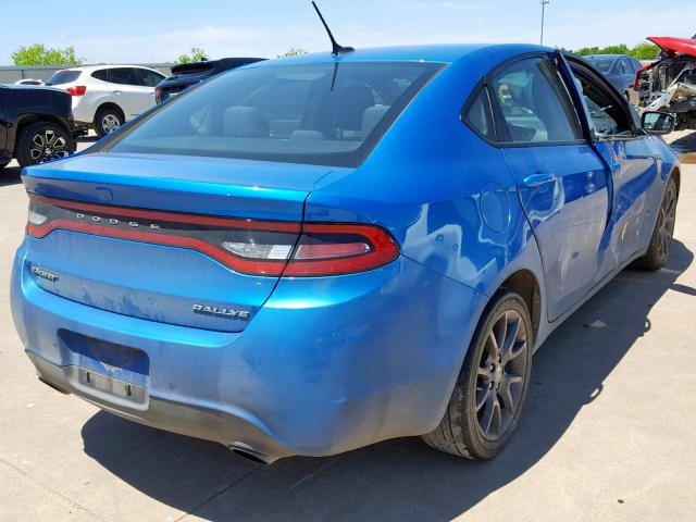 1C3CDFBB1FD402974 - 2015 DODGE DART SXT BLUE photo 4