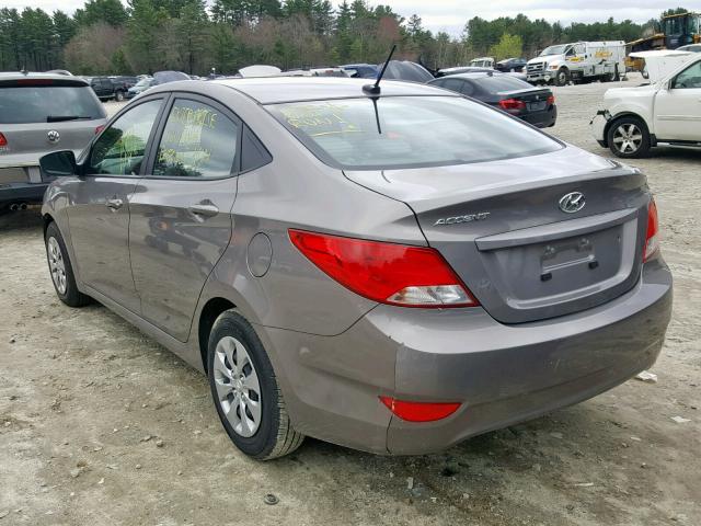 KMHCT4AE2HU391075 - 2017 HYUNDAI ACCENT SE GRAY photo 3