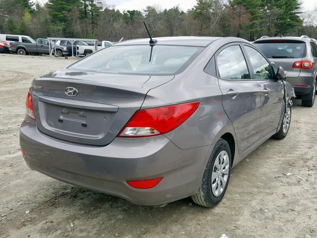 KMHCT4AE2HU391075 - 2017 HYUNDAI ACCENT SE GRAY photo 4