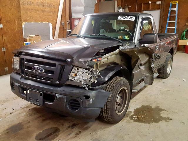1FTYR10D98PA01782 - 2008 FORD RANGER GRAY photo 2