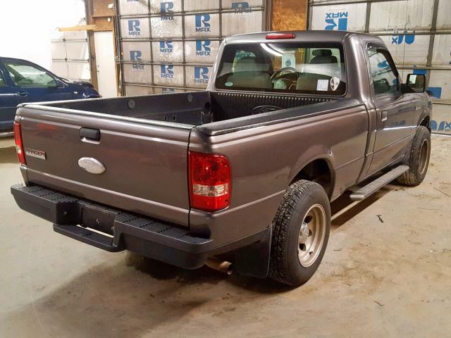 1FTYR10D98PA01782 - 2008 FORD RANGER GRAY photo 4