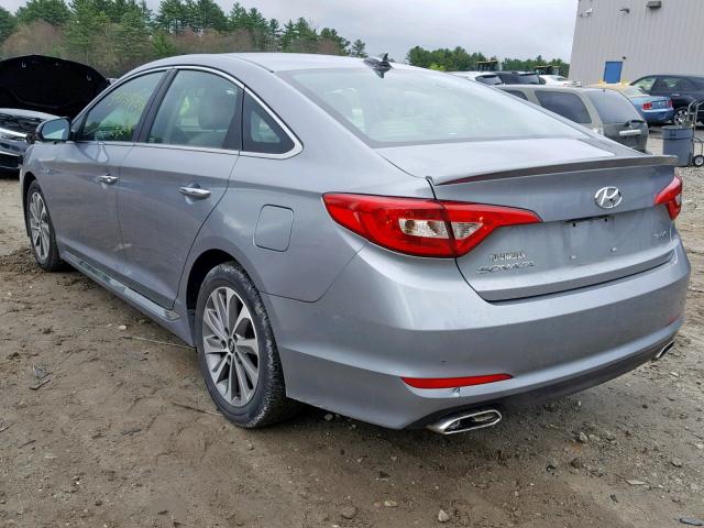 5NPE34AF5FH105815 - 2015 HYUNDAI SONATA SPO SILVER photo 3