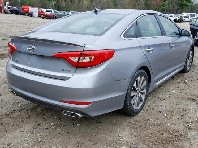 5NPE34AF5FH105815 - 2015 HYUNDAI SONATA SPO SILVER photo 4