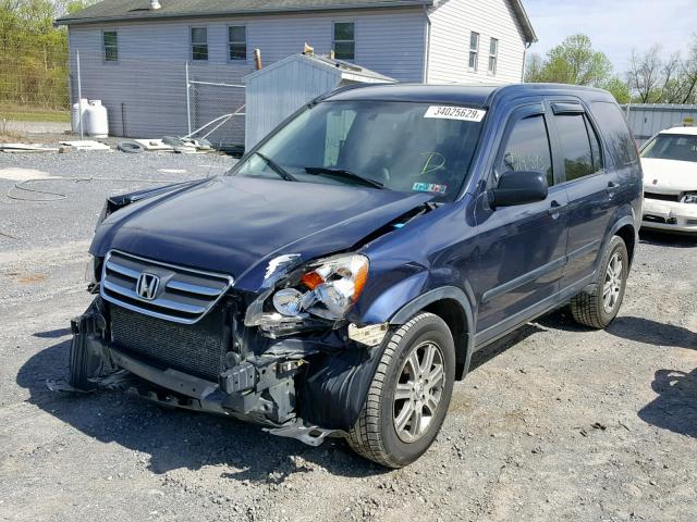 JHLRD78586C024528 - 2006 HONDA CR-V LX BLUE photo 2