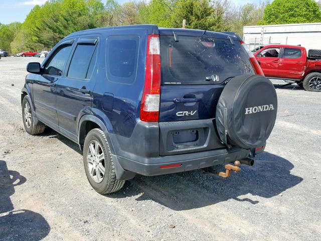 JHLRD78586C024528 - 2006 HONDA CR-V LX BLUE photo 3