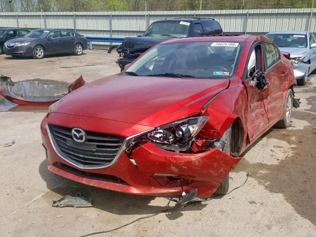 JM1BM1W74E1114012 - 2014 MAZDA 3 GRAND TO RED photo 2