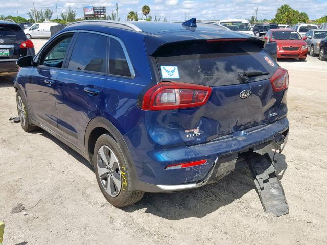 KNDCC3LC3H5069968 - 2017 KIA NIRO EX BLUE photo 3