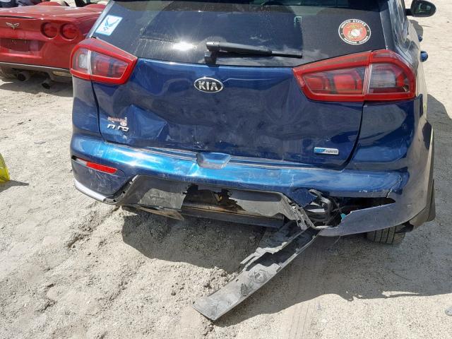 KNDCC3LC3H5069968 - 2017 KIA NIRO EX BLUE photo 9