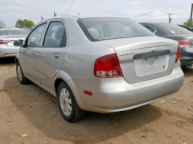 KL1TJ52654B195636 - 2004 CHEVROLET AVEO LS SILVER photo 3