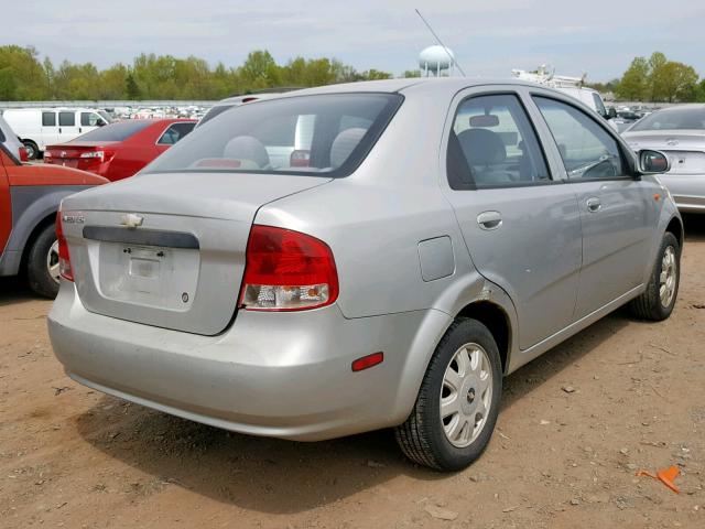 KL1TJ52654B195636 - 2004 CHEVROLET AVEO LS SILVER photo 4