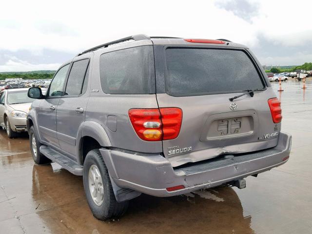 5TDBT48A21S042012 - 2001 TOYOTA SEQUOIA LI SILVER photo 3