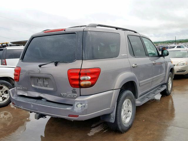 5TDBT48A21S042012 - 2001 TOYOTA SEQUOIA LI SILVER photo 4