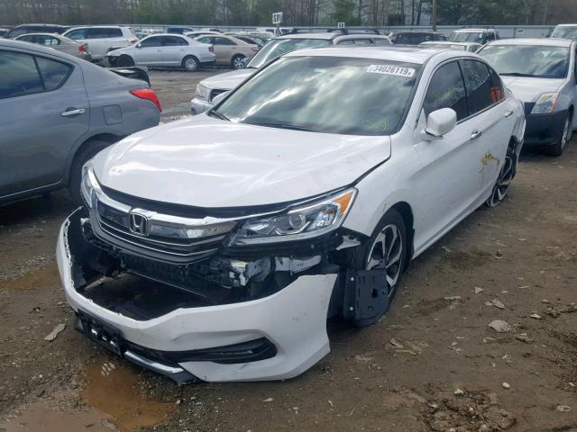 1HGCR3F86GA032541 - 2016 HONDA ACCORD EXL WHITE photo 2