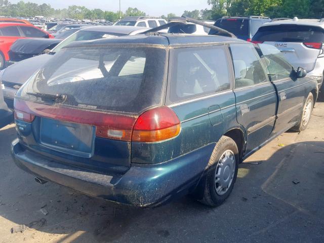 4S3BK6354S7314919 - 1995 SUBARU LEGACY L TURQUOISE photo 4