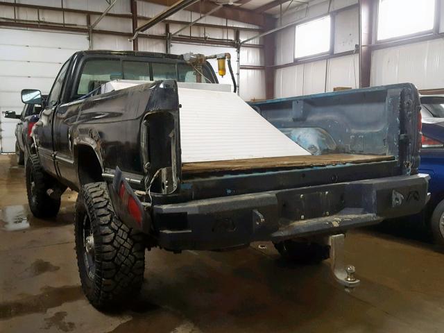 1B7KF26CXRS521989 - 1994 DODGE RAM 2500 BLACK photo 3