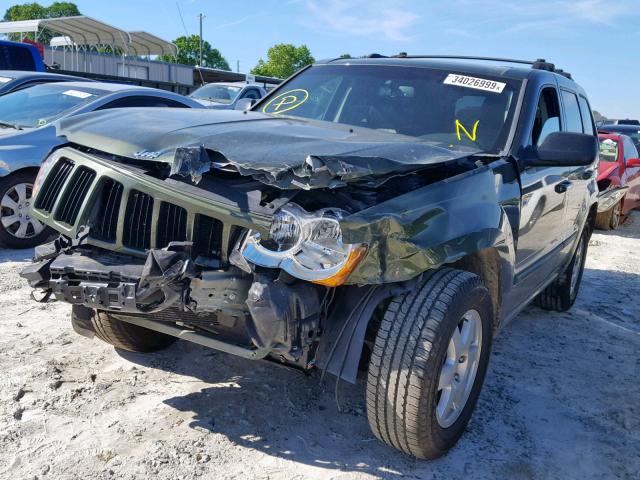 1J8GS48K18C117854 - 2008 JEEP GRAND CHER GREEN photo 2