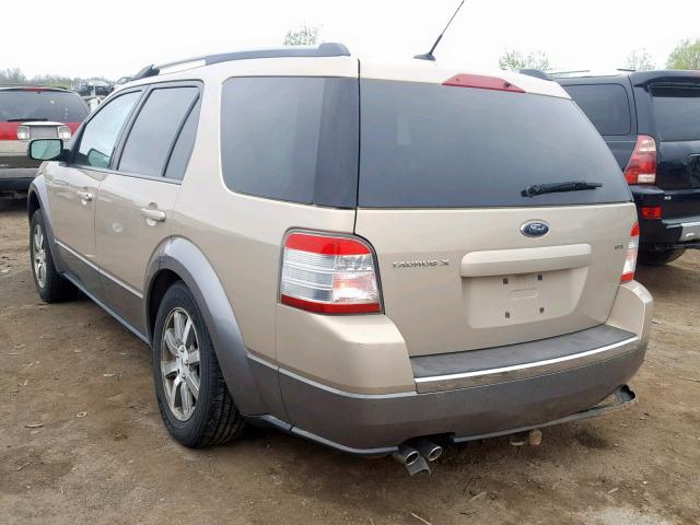 1FMDK02W18GA32323 - 2008 FORD TAURUS X S TAN photo 3