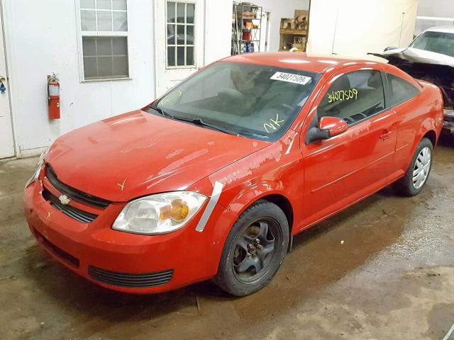 1G1AL15F077413450 - 2007 CHEVROLET COBALT LT RED photo 2