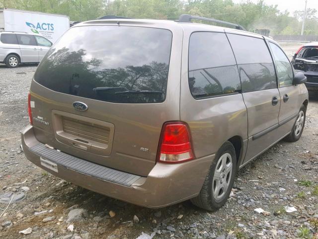 2FMZA51666BA21510 - 2006 FORD FREESTAR S BEIGE photo 4