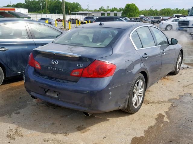 JN1DV6AP8BM830578 - 2011 INFINITI G25 BASE BLUE photo 4