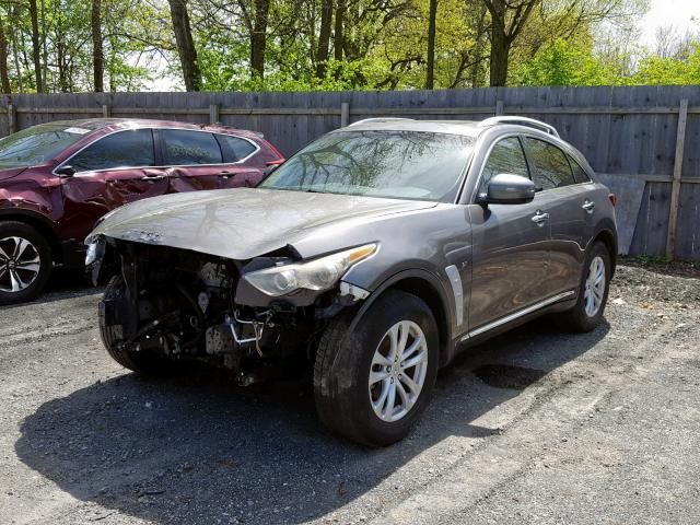 JN8CS1MW2GM750888 - 2016 INFINITI QX70 GRAY photo 2