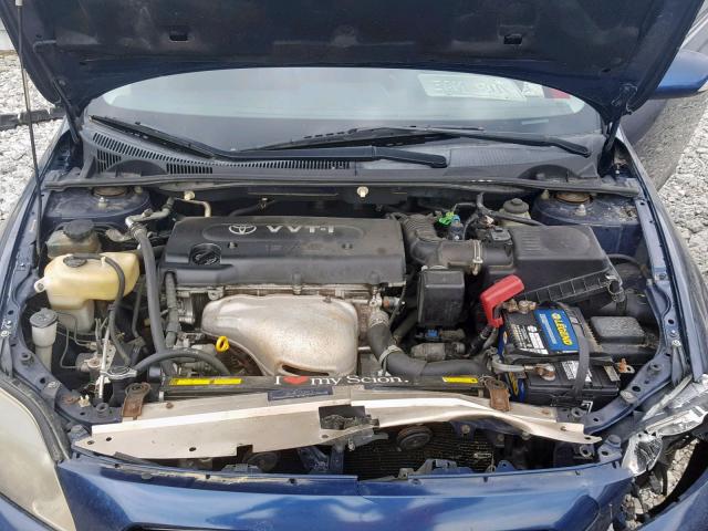 JTKDE177350058907 - 2005 TOYOTA SCION TC BLUE photo 7