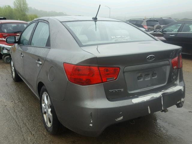 KNAFU4A25A5120951 - 2010 KIA FORTE EX SILVER photo 3