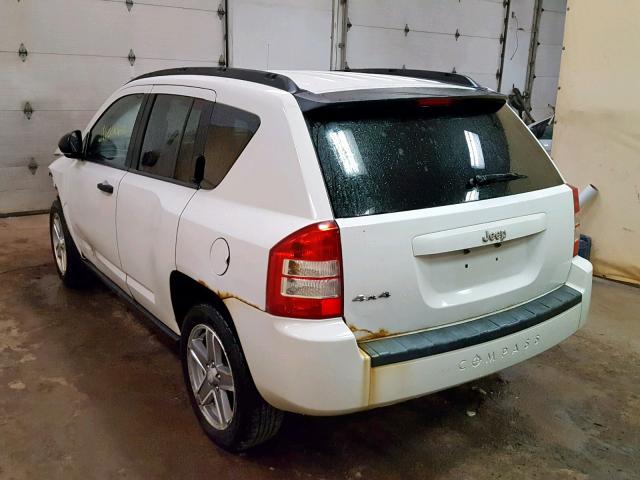 1J8FF47WX7D226830 - 2007 JEEP COMPASS WHITE photo 3