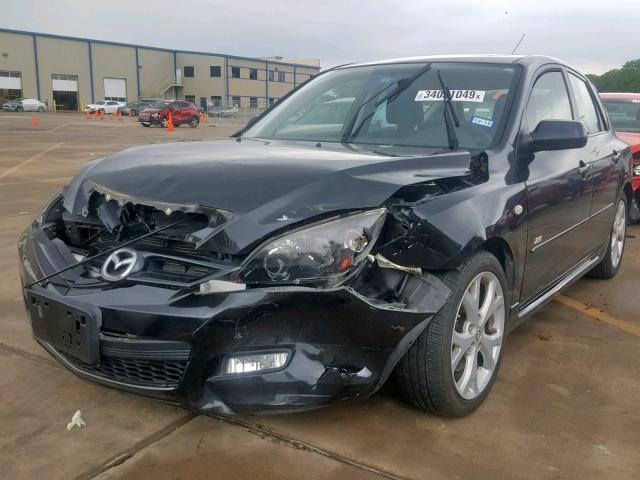 JM1BK344771736438 - 2007 MAZDA 3 HATCHBAC BLACK photo 2