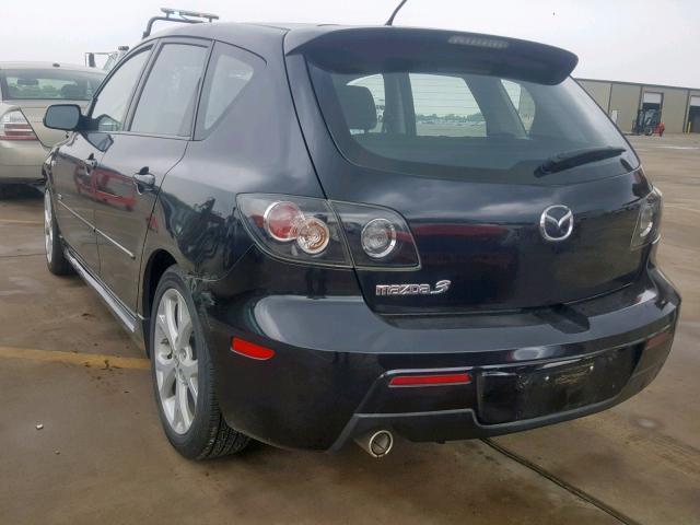 JM1BK344771736438 - 2007 MAZDA 3 HATCHBAC BLACK photo 3