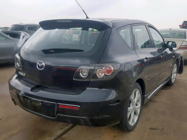 JM1BK344771736438 - 2007 MAZDA 3 HATCHBAC BLACK photo 4