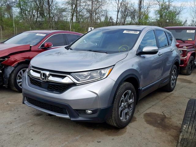 7FARW2H81JE021751 - 2018 HONDA CR-V EXL BLUE photo 2