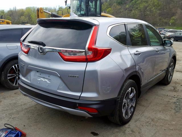 7FARW2H81JE021751 - 2018 HONDA CR-V EXL BLUE photo 4