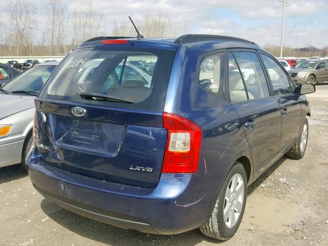 KNAFG526587160864 - 2008 KIA RONDO LX BLUE photo 4