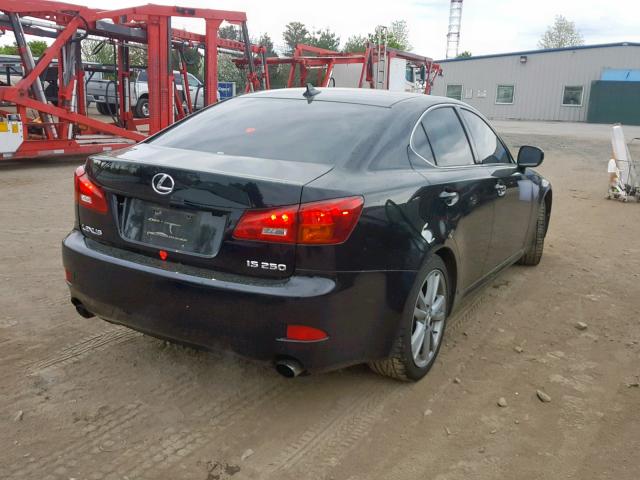 JTHBK262872058183 - 2007 LEXUS IS 250 BLACK photo 4