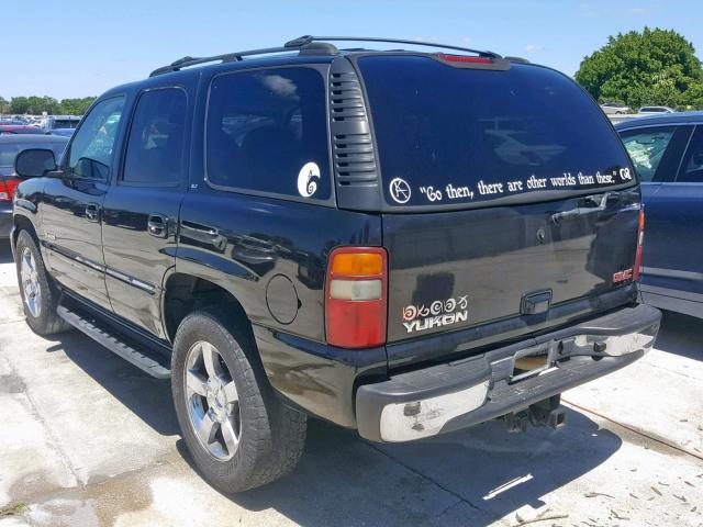 1GKEC13Z22R254275 - 2002 GMC YUKON BLACK photo 3