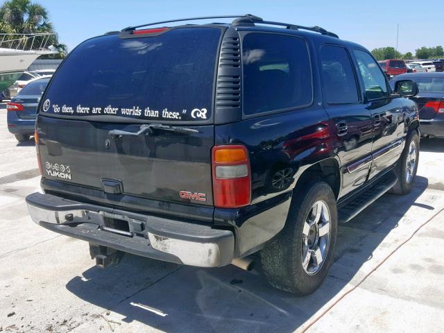 1GKEC13Z22R254275 - 2002 GMC YUKON BLACK photo 4