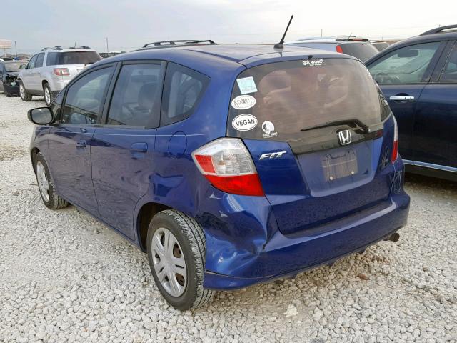 JHMGE8H29AS004542 - 2010 HONDA FIT BLUE photo 3