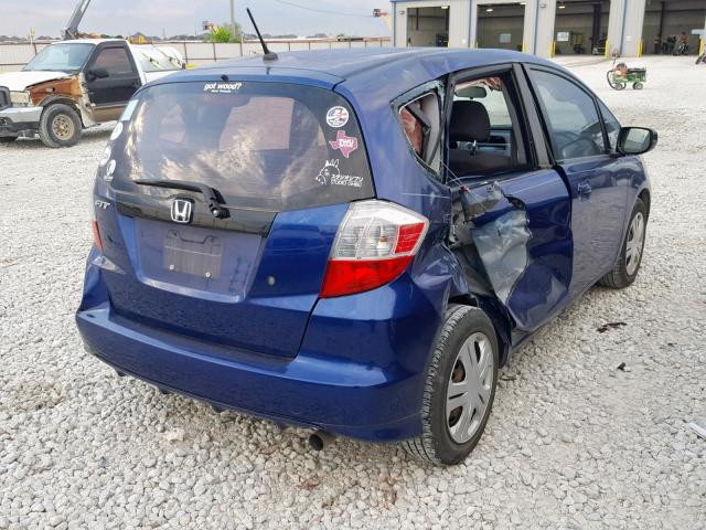 JHMGE8H29AS004542 - 2010 HONDA FIT BLUE photo 4