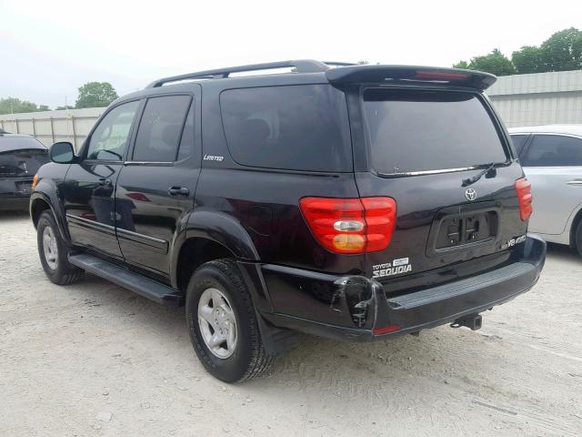 5TDBT48A01S016864 - 2001 TOYOTA SEQUOIA LI BLACK photo 3