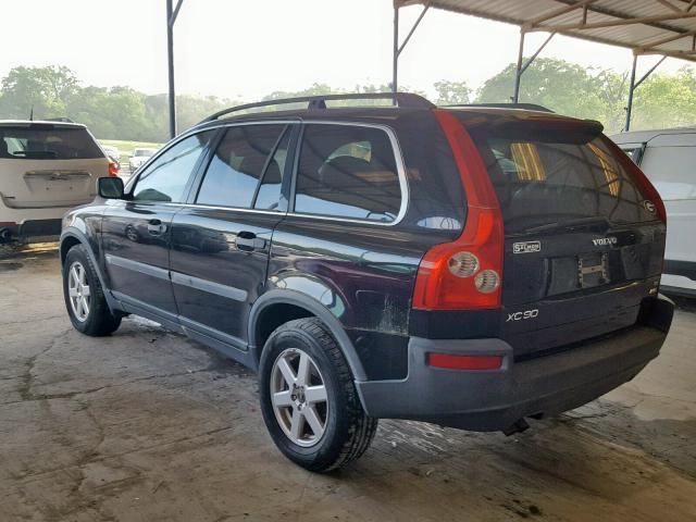 YV1CZ911651170289 - 2005 VOLVO XC90 T6 BLACK photo 3