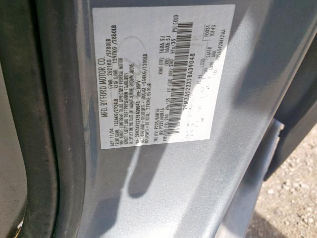 2FMZA522X5BA39048 - 2005 FORD FREESTAR S BLUE photo 10