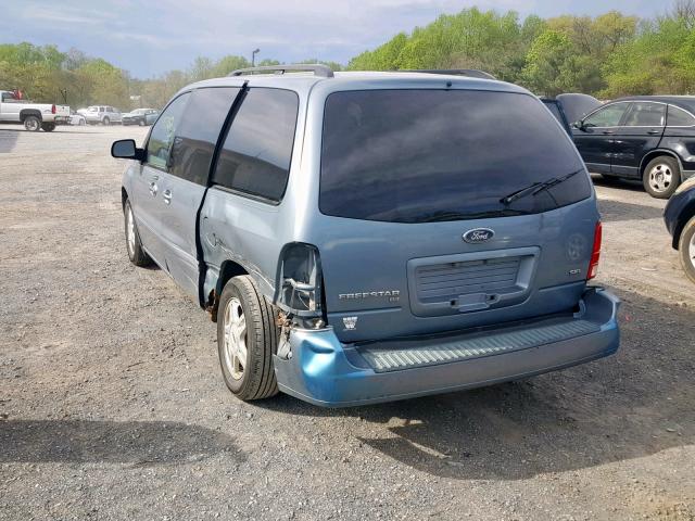 2FMZA522X5BA39048 - 2005 FORD FREESTAR S BLUE photo 3