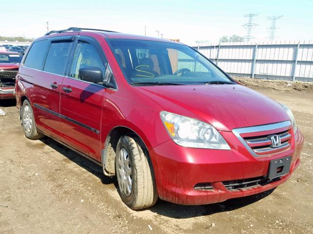 5FNRL38276B095012 - 2006 HONDA ODYSSEY LX RED photo 1