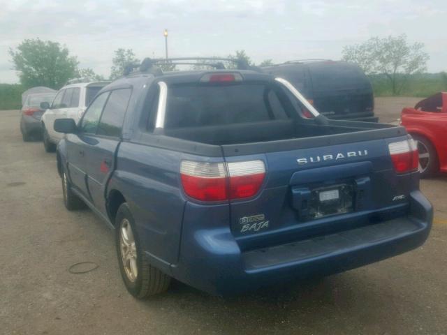 4S4BT62CX67105988 - 2006 SUBARU BAJA SPORT BLUE photo 3