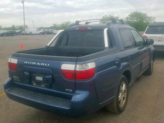 4S4BT62CX67105988 - 2006 SUBARU BAJA SPORT BLUE photo 4