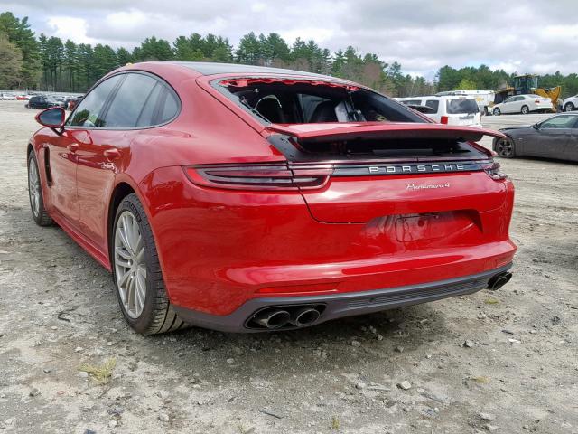 WP0AA2A72JL100299 - 2018 PORSCHE PANAMERA 4 RED photo 3