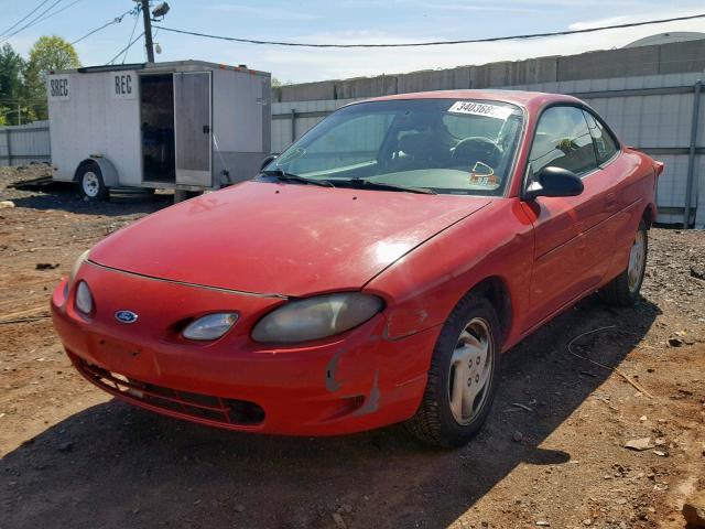 3FAKP1136XR146339 - 1999 FORD ESCORT ZX2 RED photo 2