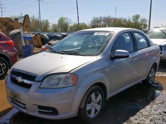 KL1TD56628B110212 - 2008 CHEVROLET AVEO BASE ვერცხლისფერი ფოტო 2