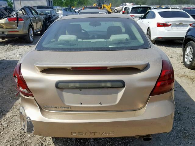 2G2WP522051194031 - 2005 PONTIAC GRAND PRIX GOLD photo 9